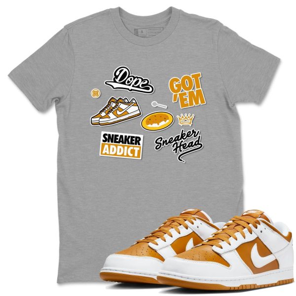 Sneakerhead Sticker Sneaker Tee - Sneaker Shirts To Match Jordans Unisex Cotton Sneaker Shirts To Match Jordans Dunks Dakr Curry Jezsport.com