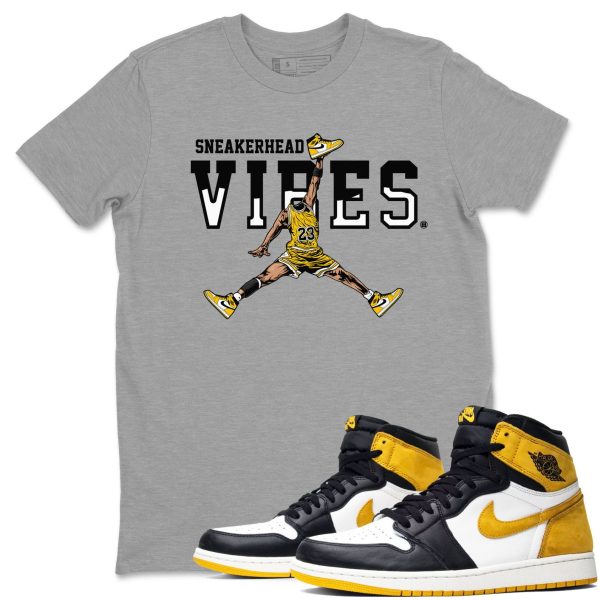 Sneakerhead Vibes Sneaker Tee - Unisex Cotton Sneaker Shirts To Match Jordans 1s Yellow Ochre Jezsport.com