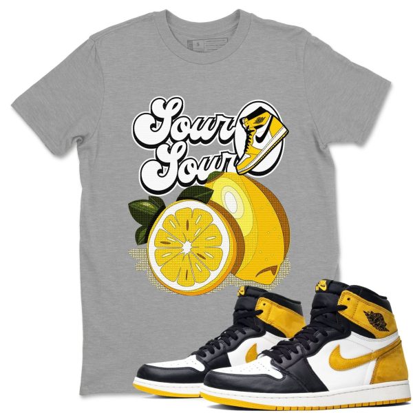 Sour And Sour Sneaker Tee - Unisex Cotton Sneaker Shirts To Match Jordans 1s Yellow Ochre Jezsport.com