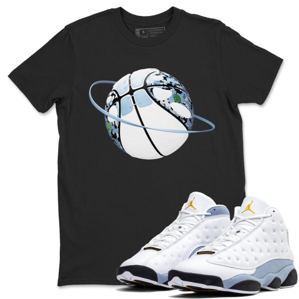 Camo Basketball Planet Sneaker Tee - Sneaker Shirts To Match Jordans Unisex Cotton Sneaker Shirts To Match Jordans 13s Blue Grey Jezsport.com