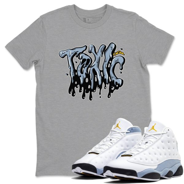 Toxic Sneaker Tee - Sneaker Shirts To Match Jordans Unisex Cotton Sneaker Shirts To Match Jordans 13s Blue Grey Jezsport.com