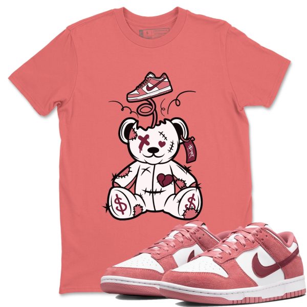 Surprise Teddy Bear Sneaker Tee - Casual Unisex Cotton Sneaker T-Shirt To Match Dunks Valentine's Day Jezsport.com