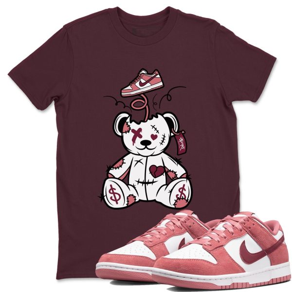 Surprise Teddy Bear Sneaker Tee - Casual Unisex Cotton Sneaker T-Shirt To Match Dunks Valentine's Day Jezsport.com