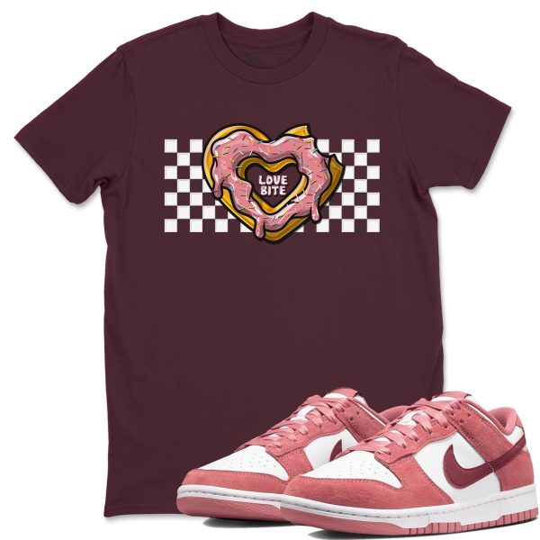 Love Bite Sneaker Tee - Casual Unisex Cotton Sneaker T-Shirt To Match Dunks Valentine's Day Jezsport.com