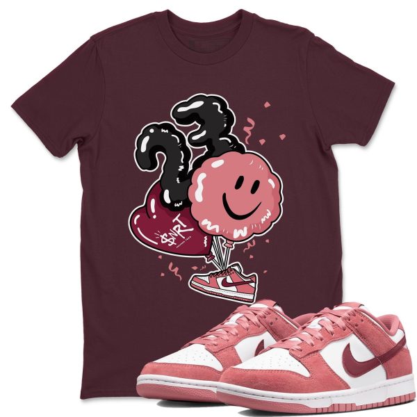 Balloon Sneaker Tee - Casual Unisex Cotton Sneaker T-Shirt To Match Dunks Valentine's Day Jezsport.com