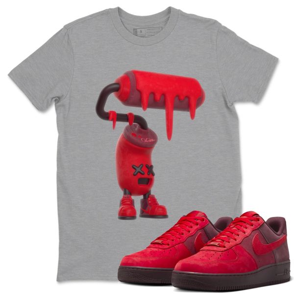 3D Paint Roller Sneaker Tee - Casual Unisex Cotton Sneaker T-Shirt To Match AF1 Layers Of Love Jezsport.com