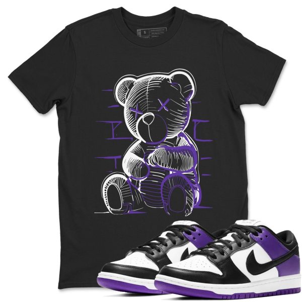 Neon Bear Sneaker Tee - Casual Unisex Cotton Sneaker T-Shirt To Match Dunks Court Purple Jezsport.com