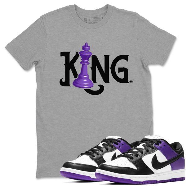 Chess King Sneaker Tee - Casual Unisex Cotton Sneaker T-Shirt To Match Dunks Court Purple Jezsport.com