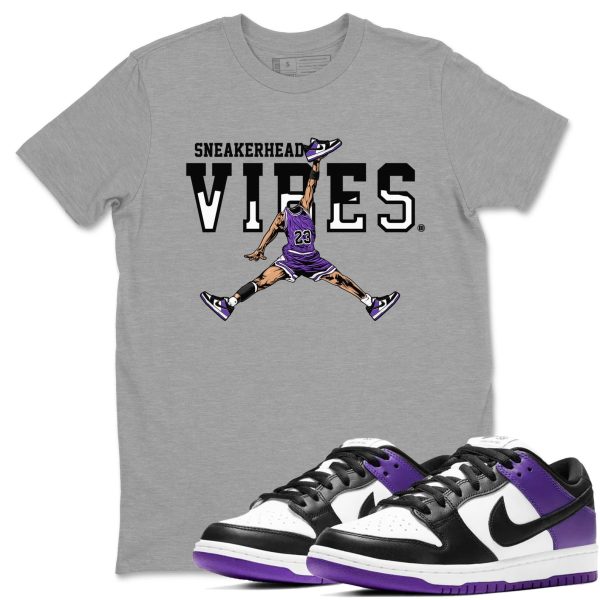 Sneakerhead Vibes Sneaker Tee - Casual Unisex Cotton Sneaker T-Shirt To Match Dunks Court Purple Jezsport.com