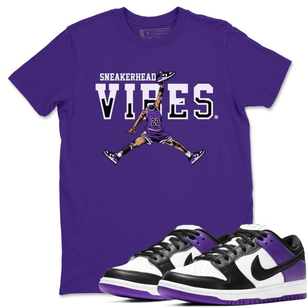 Sneakerhead Vibes Sneaker Tee - Casual Unisex Cotton Sneaker T-Shirt To Match Dunks Court Purple Jezsport.com