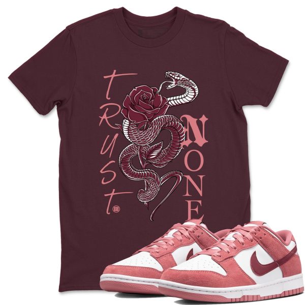 Trust None - Unisex Crew Neck Sneaker Matching Tee Shirt To Match Dunks Valentine’s Day 2028 Jezsport.com