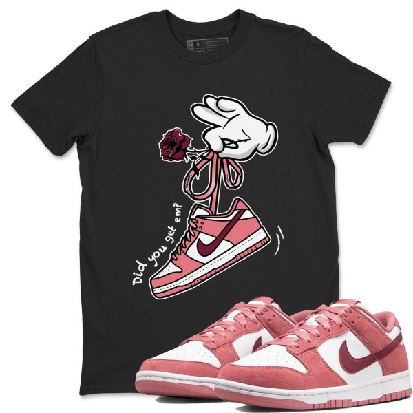 Cartoon Hands Unisex Crew Neck Sneaker Matching Tee Shirt To Match Dunks Valentine's Day 2025 Jezsport.com