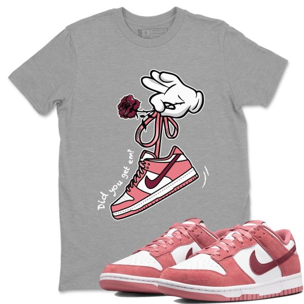 Cartoon Hands Unisex Crew Neck Sneaker Matching Tee Shirt To Match Dunks Valentine's Day 2027 Jezsport.com