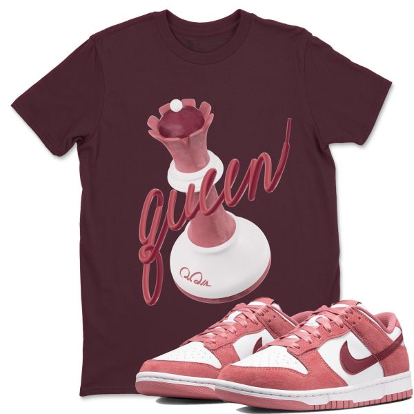 3D Queen Unisex Crew Neck Sneaker Matching Tee Shirt To Match Dunks Valentine's Day 2024 Jezsport.com