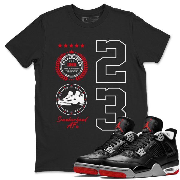 Sneaker Emblem Sneaker Tee - Shirt To Match Jordans 4s Bred Reimagined Jezsport.com