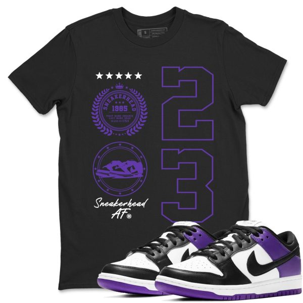 Sneaker Emblem Sneaker Tee - Shirt To Match Jordans Dunks Court Purple Jezsport.com