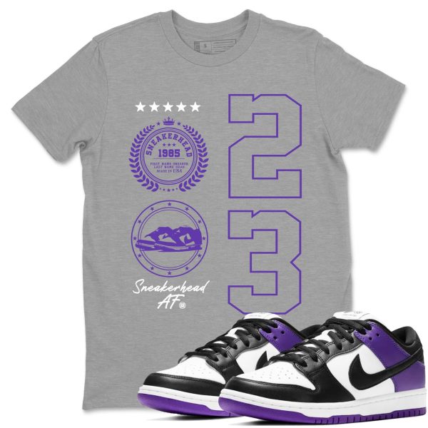 Sneaker Emblem Sneaker Tee - Shirt To Match Jordans Dunks Court Purple Jezsport.com