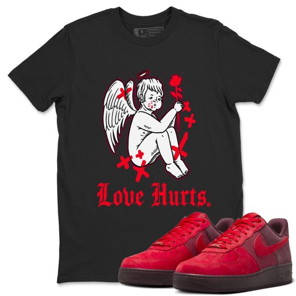 Love Hurts Unisex Crew Neck Sneaker Matching Tee Shirt To Match AF1 Layers Of Love Jezsport.com