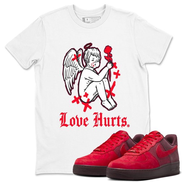 Love Hurts Unisex Crew Neck Sneaker Matching Tee Shirt To Match AF1 Layers Of Love Jezsport.com