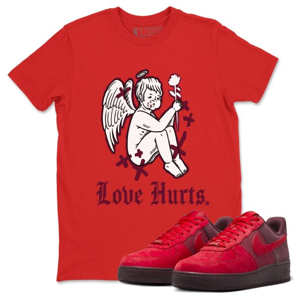 Love Hurts Unisex Crew Neck Sneaker Matching Tee Shirt To Match AF1 Layers Of Love Jezsport.com