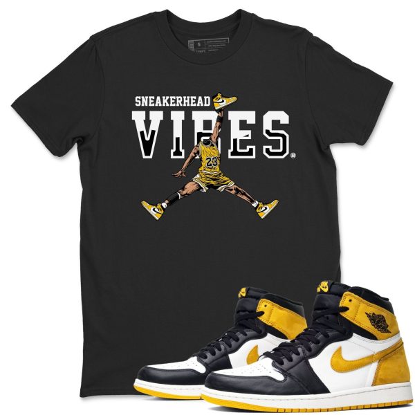 Sneakerhead Vibes Sneaker Tee - Unisex Cotton Sneaker Shirts To Match Jordans 1s Yellow Ochre Jezsport.com