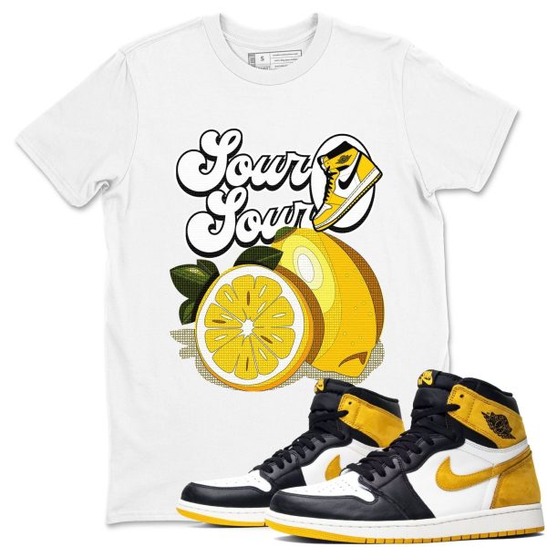 Sour And Sour Sneaker Tee - Unisex Cotton Sneaker Shirts To Match Jordans 1s Yellow Ochre Jezsport.com