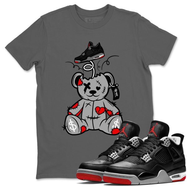 Surprise Teddy Bear Sneaker Tee - Unisex Cotton Sneaker Shirts To Match Jordans 4s Bred Reimagined Jezsport.com