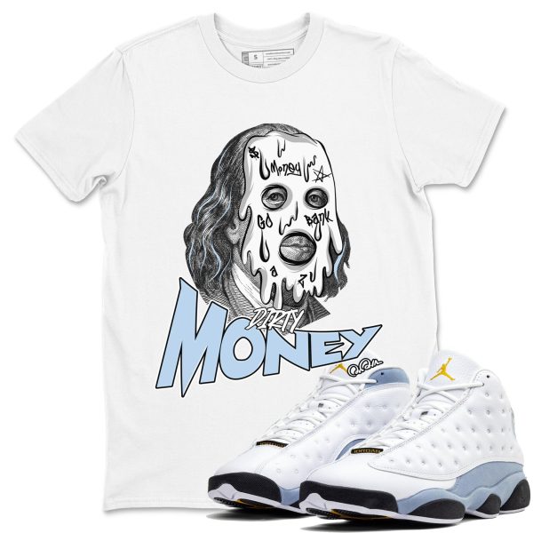 Dirty Money Sneaker Tee - Unisex Cotton Sneaker Shirts To Match Jordans 13s Blue Grey Jezsport.com