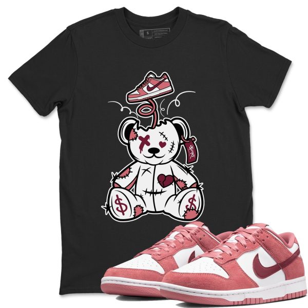 Surprise Teddy Bear Sneaker Tee - Casual Unisex Cotton Sneaker T-Shirt To Match Dunks Valentine's Day Jezsport.com