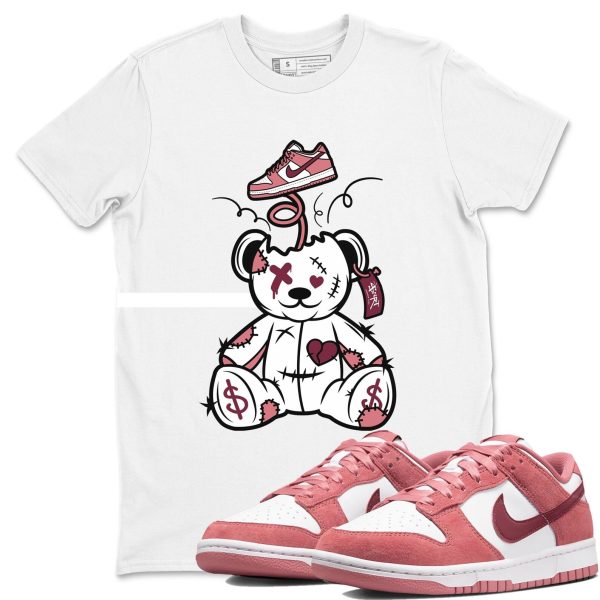 Surprise Teddy Bear Sneaker Tee - Casual Unisex Cotton Sneaker T-Shirt To Match Dunks Valentine's Day Jezsport.com