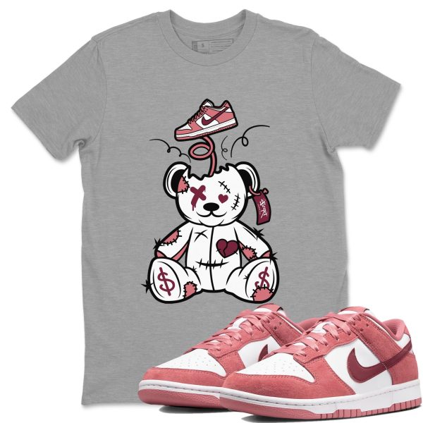 Surprise Teddy Bear Sneaker Tee - Casual Unisex Cotton Sneaker T-Shirt To Match Dunks Valentine's Day Jezsport.com