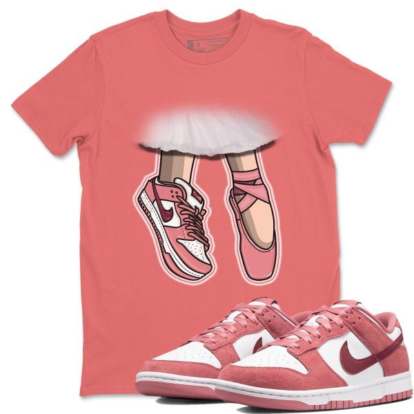 Ballet Shoes Sneaker Tee - Casual Unisex Cotton Sneaker T-Shirt To Match Dunks Valentine's Day Jezsport.com