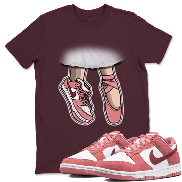 Ballet Shoes Sneaker Tee - Casual Unisex Cotton Sneaker T-Shirt To Match Dunks Valentine's Day Jezsport.com