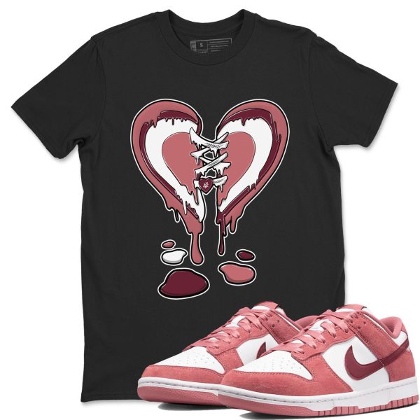 Melting Heart Sneaker Tee - Casual Unisex Cotton Sneaker T-Shirt To Match Dunks Valentine's Day Jezsport.com