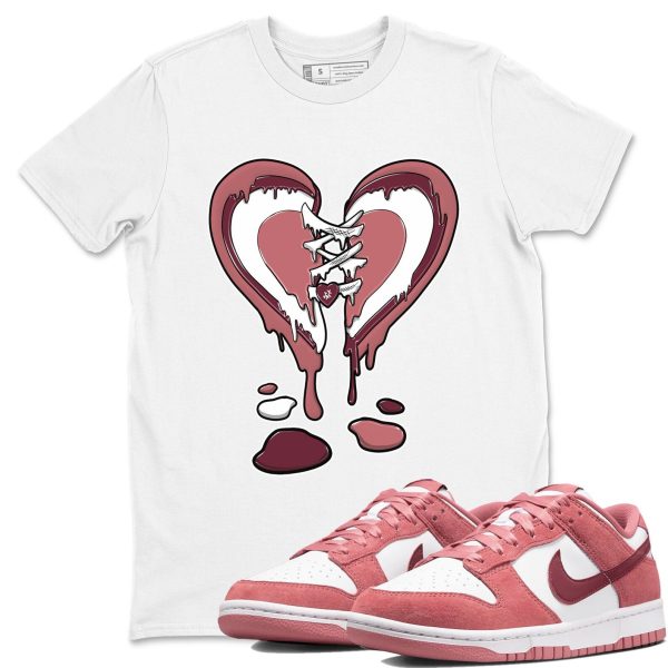 Melting Heart Sneaker Tee - Casual Unisex Cotton Sneaker T-Shirt To Match Dunks Valentine's Day Jezsport.com