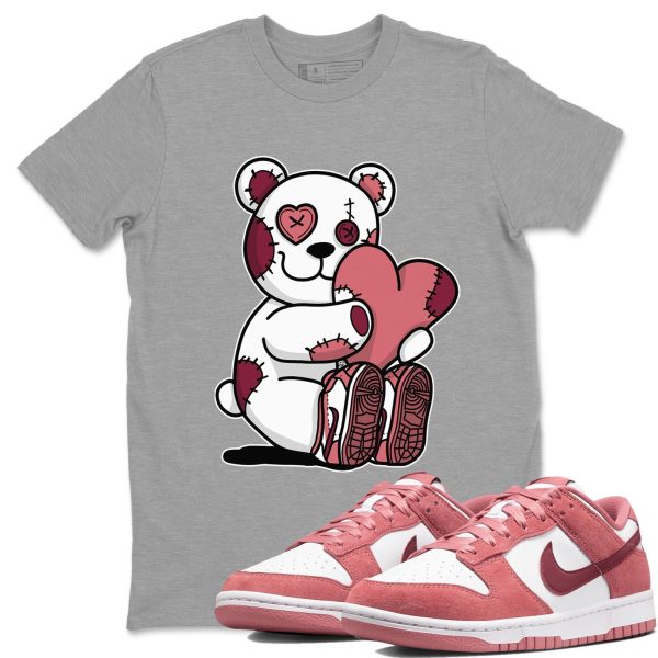 Hugging Bear Sneaker Tee - Casual Unisex Cotton Sneaker T-Shirt To Match Dunks Valentine's Day Jezsport.com