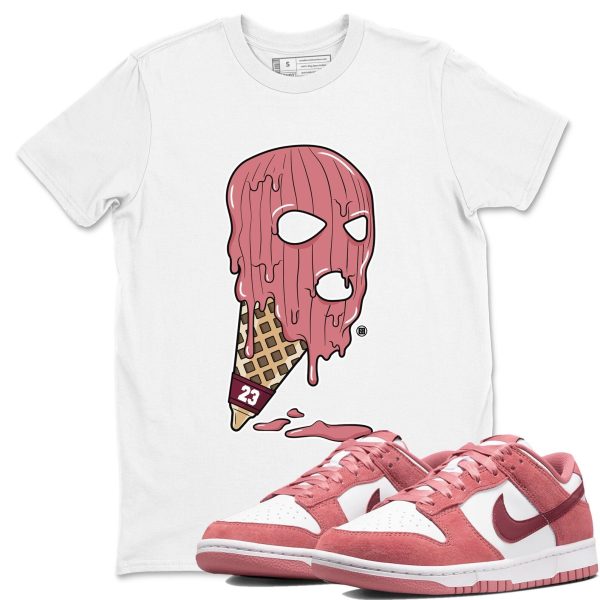 Ice Cream Mask Sneaker Tee - Casual Unisex Cotton Sneaker T-Shirt To Match Dunks Valentine's Day Jezsport.com