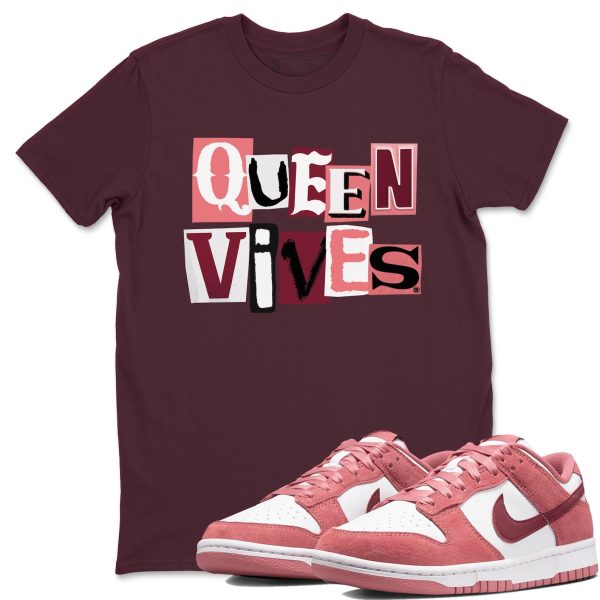 Queen Vibes Sneaker Tee - Casual Unisex Cotton Sneaker T-Shirt To Match Dunks Valentine's Day Jezsport.com