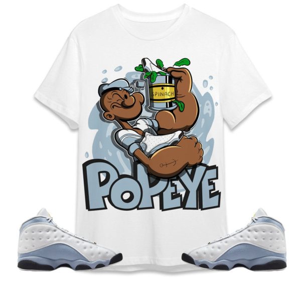 The Sailor Man Sneaker Unisex Tees Jordan 13 Blue Grey to match Sneaker, Outfit back to school Jezsport.com