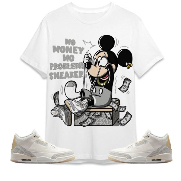 Mo Money Mickey Unisex Tees Jordan 3 Craft Ivory to match Sneaker, Outfit Back to School jordan Jezsport.com