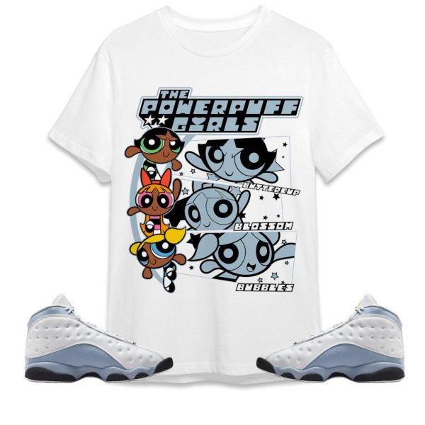 Black Powerpuff Name Unisex Tees Jordan 13 Blue Grey to match Sneaker, Outfit Back to school Jordan Jezsport.com