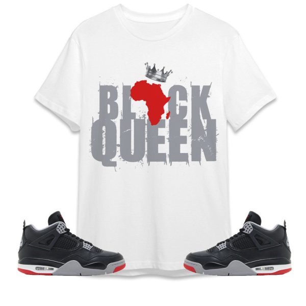 Black Queen Crown Unisex Tees Jordan 4 Bred Reimagined to match Sneaker, Outfit Back to school Jordan Jezsport.com