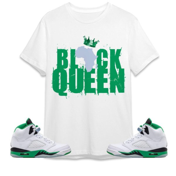 Black Queen Crown Unisex Tees Jordan 5 Lucky Green to match Sneaker, Outfit Back to school Jordan Jezsport.com