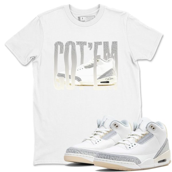 Wiggling Gotem Sneaker Tee - Unisex Cotton Sneaker Shirts To Match Jordans 3s Craft Ivory Jezsport.com