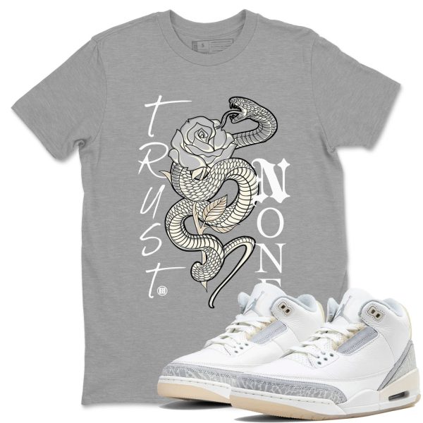 Trust None Sneaker Tee - Unisex Cotton Sneaker Shirts To Match Jordans 3s Craft Ivory Jezsport.com