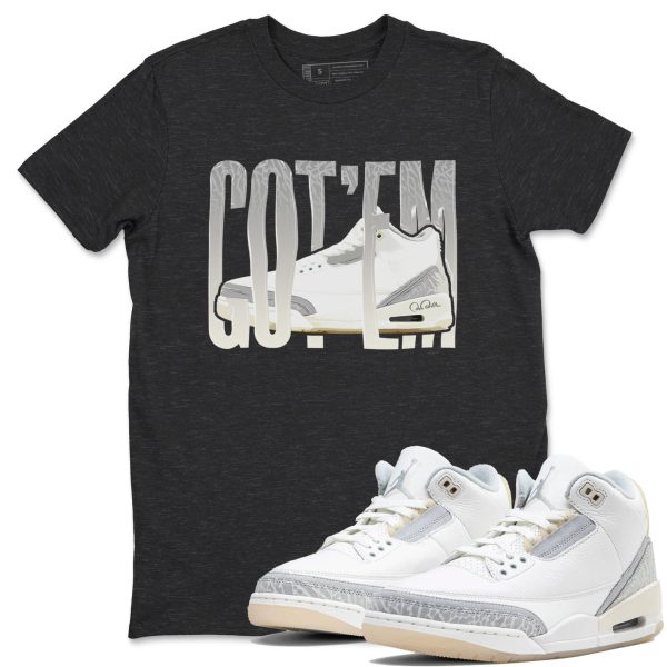 Wiggling Gotem Sneaker Tee - Unisex Cotton Sneaker Shirts To Match Jordans 3s Craft Ivory Jezsport.com