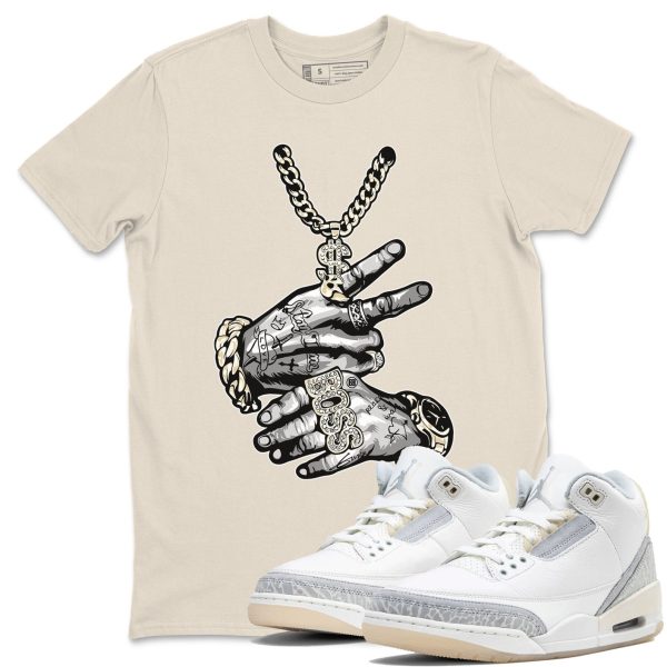 Tatto Hands Sneaker Tee - Unisex Cotton Sneaker Shirts To Match Jordans 3s Craft Ivory Jezsport.com