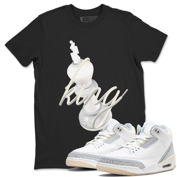 3D King Sneaker Tee - Unisex Cotton Sneaker Shirts To Match Jordans 3s Craft Ivory Jezsport.com