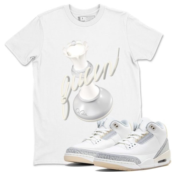 3D Queen Sneaker Tee - Unisex Cotton Sneaker Shirts To Match Jordans 3s Craft Ivory Jezsport.com