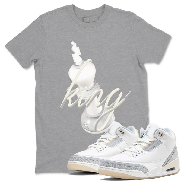 3D King Sneaker Tee - Unisex Cotton Sneaker Shirts To Match Jordans 3s Craft Ivory Jezsport.com